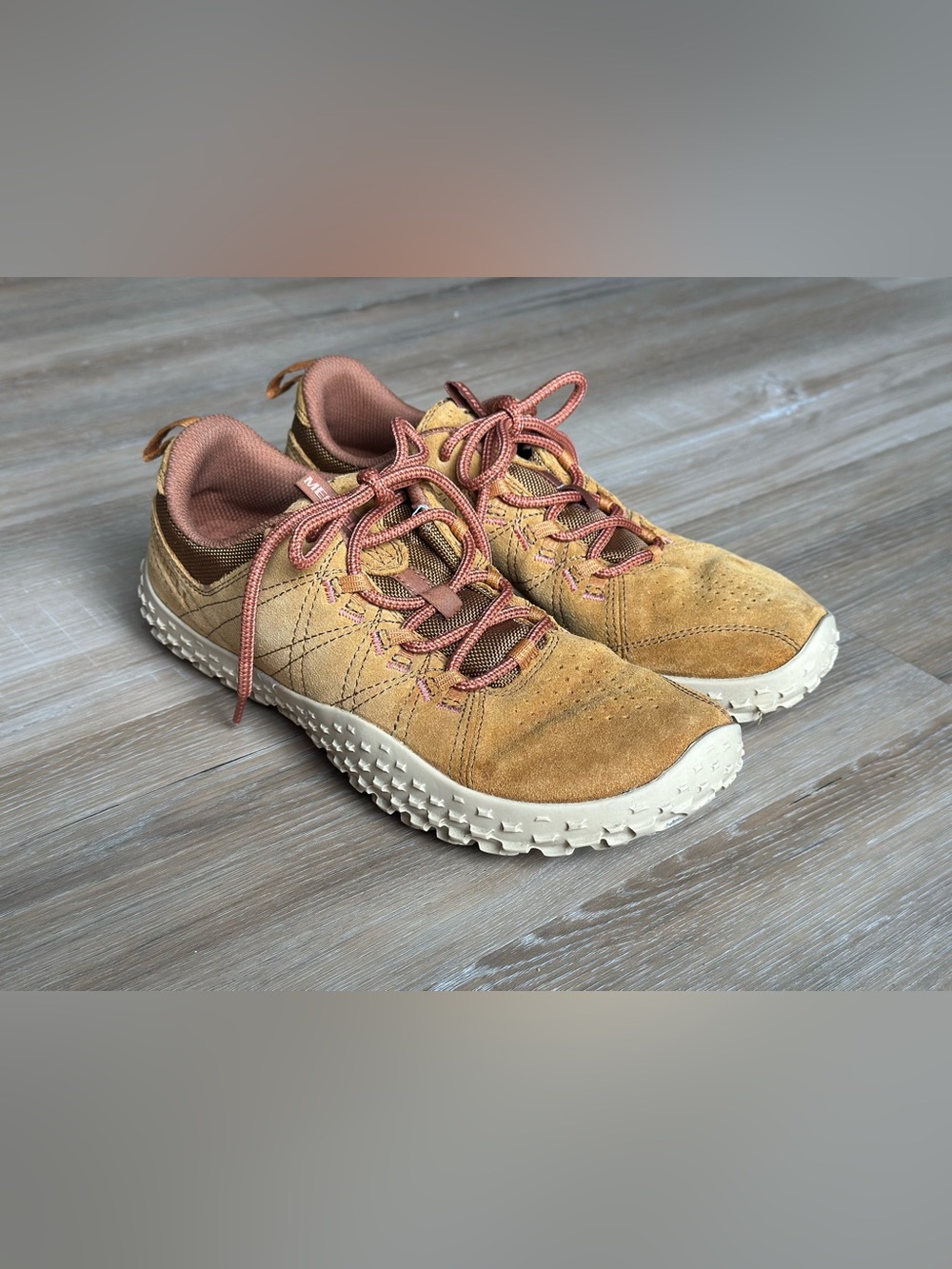 Merrel Wrapt Barefoot Minimalist Suede Trail Shoes Women’s Maple 9